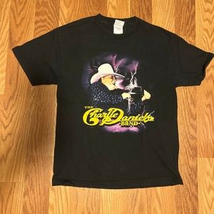 Vintage The Charlie Daniels Band Lightening Bolt Concert Tour T-Shirt Size L